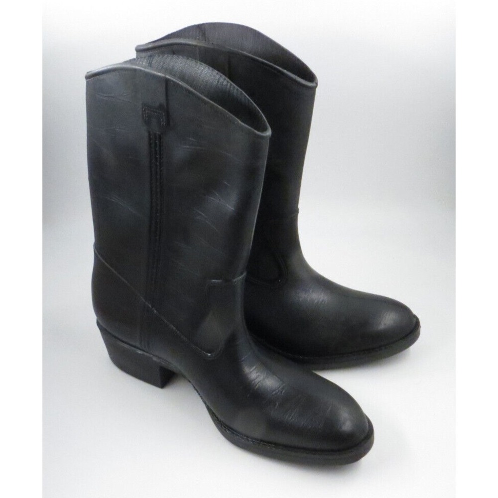 Bata Boots Made‎ in USA Western Biker Boots Black Steel Shank Size 10